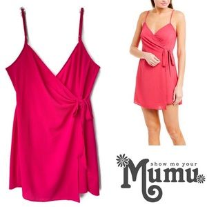 SMYM Say Jay Wrap Dress Hot Pink XL NWT